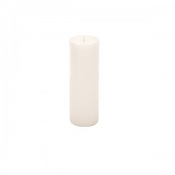 MOCCOLO TONDO CERA BIANCO 6x20cm RUSTICO