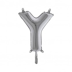LETTERA Y MYLAR SILVER 14" 36cm