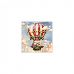 TOVAGLIOLI 33x33cm SANTA'S AIR BALOON 20pz