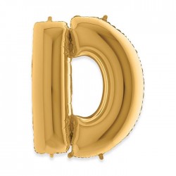 PALLONE MYLAR LETTERA D 102cm 40" GOLD