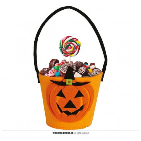 SECCHIELLO ZUCCA IN FELTRO 12x10cm