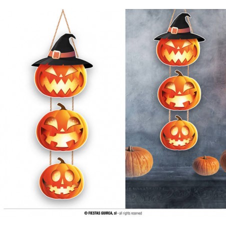 SEGNO 3 ZUCCHE STREGA 64cm LEGNO