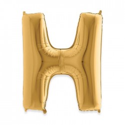 PALLONE MYLAR LETTERA H 102cm 40" GOLD