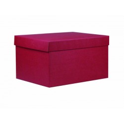 SCATOLA F/COPERCHIO LINEA 1100 38,5x30x22cm GOFFR. ROSSO PORTATA 8kg