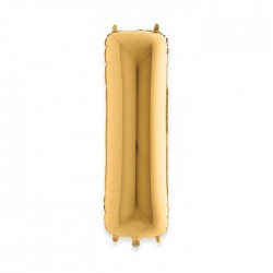 PALLONE MYLAR LETTERA I 102cm 40" GOLD