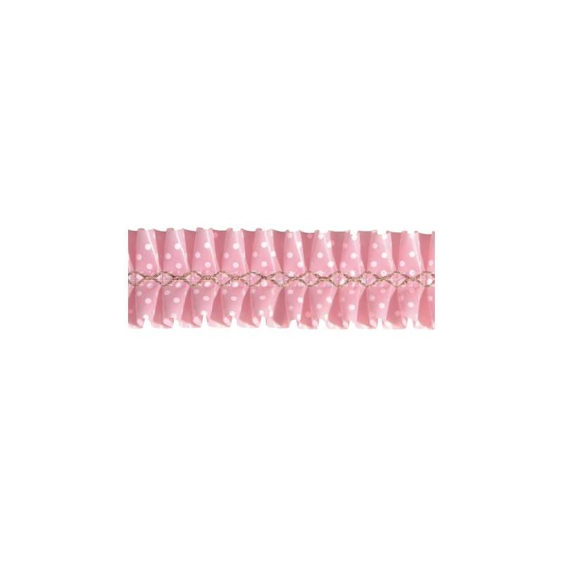 NASTRO GIROTORTA PVC POIS ROSA FLOREAL 15mt