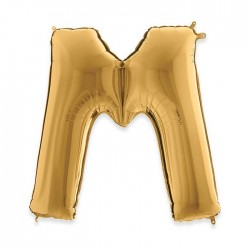 PALLONE MYLAR LETTERA M 102cm 40" GOLD