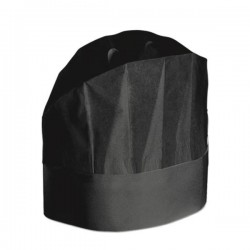 CAPPELLO GRAND CHEF CHIUSO CARTA NERO H.23cm 20pz