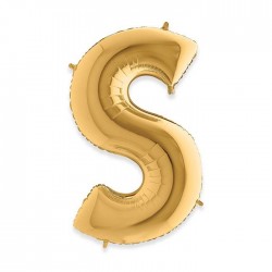 PALLONE MYLAR LETTERA S 102cm 40" GOLD