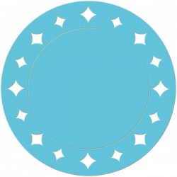 SOTTOPIATTI CARTONCINO ø33cm 6pz TURCHESE