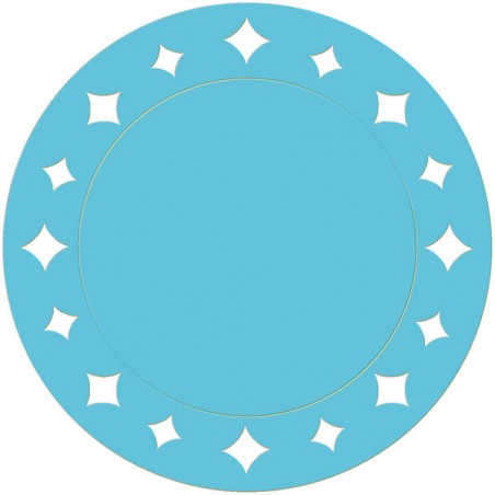 SOTTOPIATTI CARTONCINO ø33cm 6pz TURCHESE