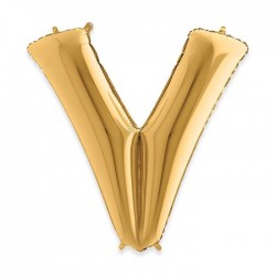 PALLONE MYLAR LETTERA V 102cm 40" GOLD