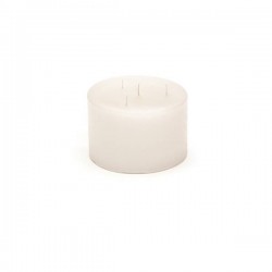 MOCCOLO TONDO CERA BIANCO 15x10cm RUSTICO