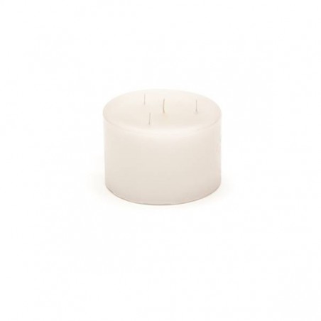 MOCCOLO TONDO CERA BIANCO 15x10cm RUSTICO