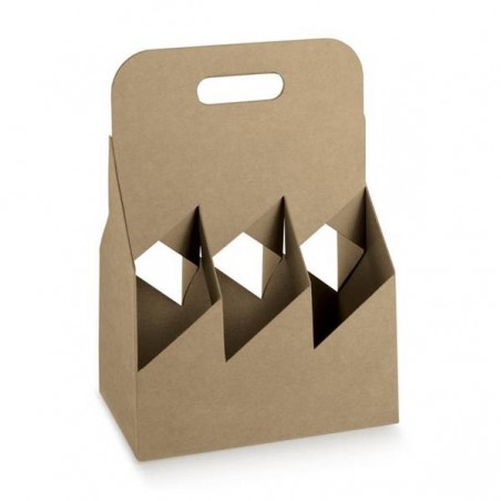 CESTELLO 6 BOTTIGLIE 19,5x13x29cm AVANA