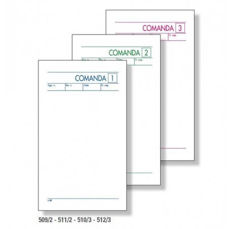 BLOCCO COMANDE 165x98mm 3COPIE 25fg BM 512/3