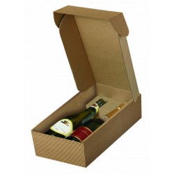 CANTINETTA 2 BOTTIGLIE 20x33,5x9cm ONDA AVANA