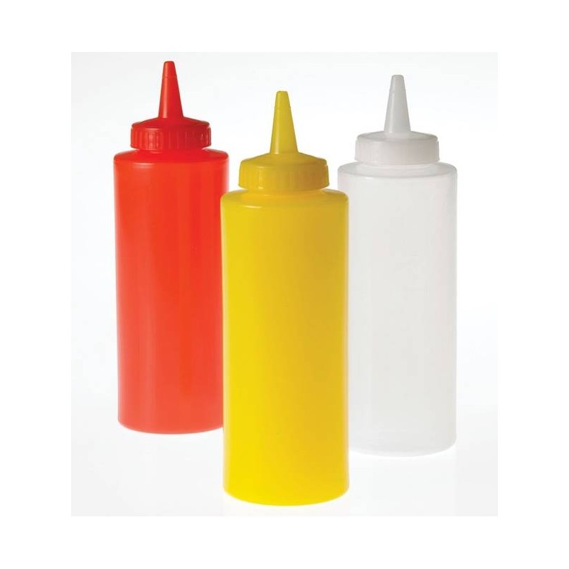 SQUEEZE BOTTLE TRASPARENTE GRANDE 680ml 6pz