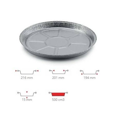 TEGLIA ALLUMINIO TONDA C5G 100pz CONTITAL