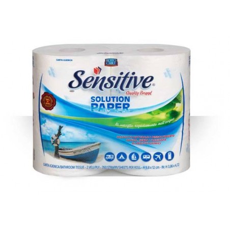 IGIENICA SENSITIVE SOLUTION PAPER 4ROTOLI 2V 350strappi DECORATA