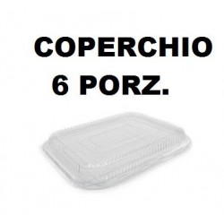 COPERCHIO TEGLIA READY 6 PORZIONI TRASPARENTE 2 PEZZI