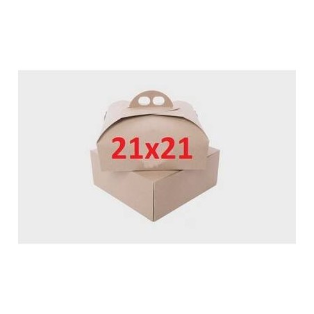 SCATOLA PORTA TORTA QUADRATA MIS.21x21x7 ECOLIFE