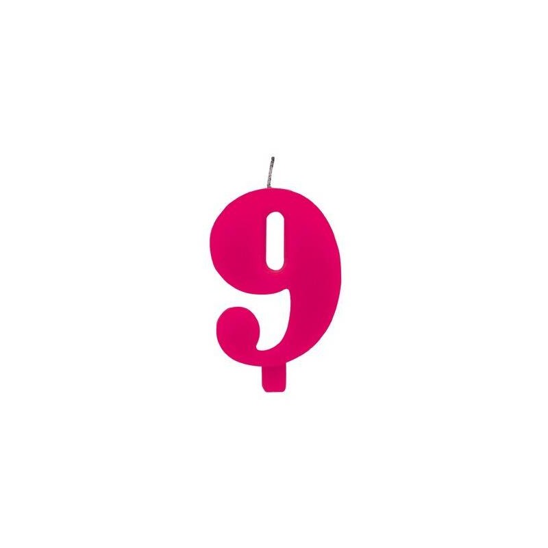 CANDELINA SCINTILLANTE FUCSIA N°9 9,5cm