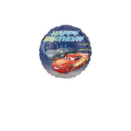 PALLONE MYLAR CARS HAPPY BIRTHDAY 45cm