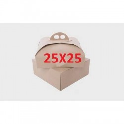 SCATOLA PORTA TORTA QUADRATA MIS.25x25x7 ECOLIFE