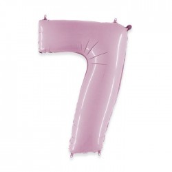 PALLONE NUMERO 7 MYLAR 102cm 40" ROSA