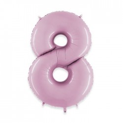 PALLONE NUMERO 8 MYLAR 102cm 40" ROSA