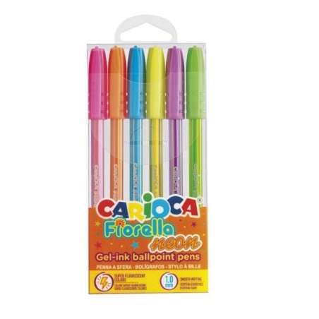 PENNE GEL COLARATE NEON CARIOCA 6pz