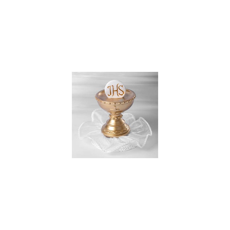 CAKE TOPPER COMUNIONE CALICE C/OSTIA E CIUFFO ART.27060