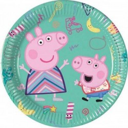 PIATTI DESSERT 20cm PEPPA PIG MESSY PLAY 8pz