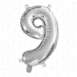 PALLONE MYLAR N°9 40cm SILVER