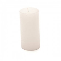 MOCCOLO TONDO CERA BIANCO 10x20cm RUSTICO