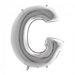 PALLONE MYLAR LETTERA G 40 102cm SILVER