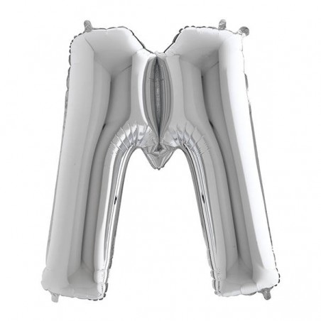 PALLONE MYLAR LETTERA M 40 102cm SILVER
