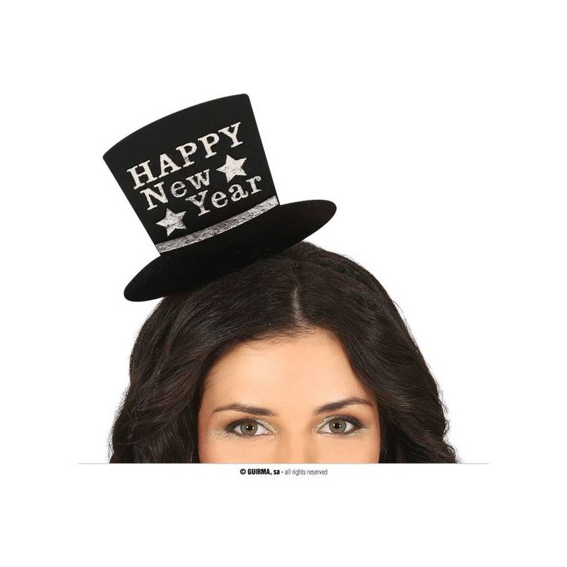 CERCHIETTO CAPPELLO HAPPY NEW YEAR ARGENTO