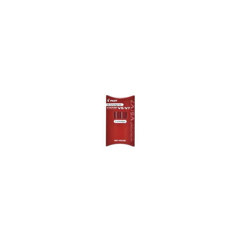 CARTUCCE REFILL PILOT V5 HI-TECPOINT 3PZ ROSSO