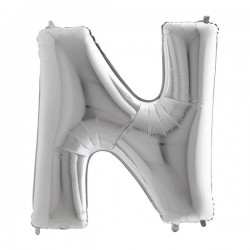 PALLONE MYLAR LETTERA N 40 102cm SILVER