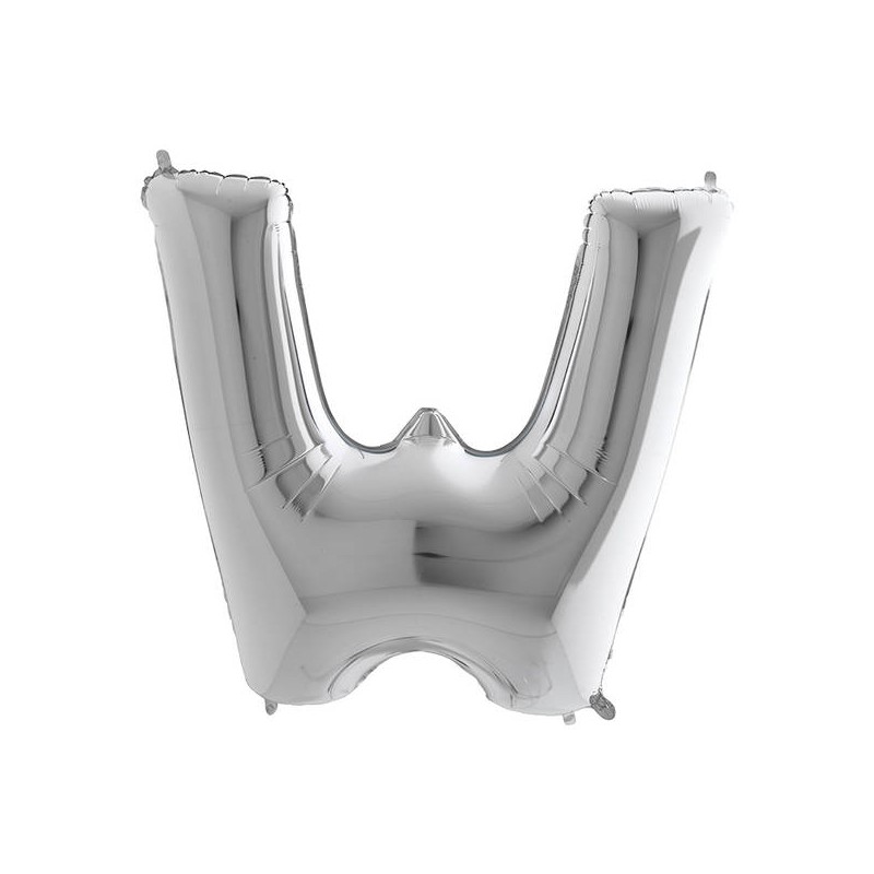 PALLONE MYLAR LETTERA W 40 102cm SILVER
