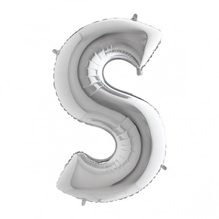 PALLONE MYLAR LETTERA S 40 102cm SILVER