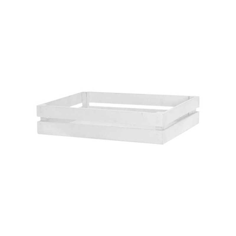 CASSETTA LEGNO BIANCA 37x27x8cm CASL2344