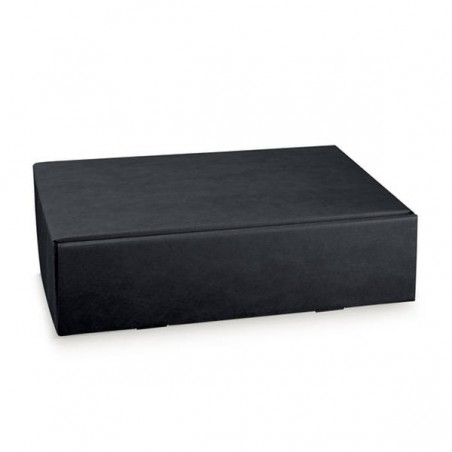 CANTINETTA 3 BOTTIGLIE 34x28x9cm KRAFT NERO