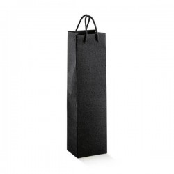 SHOPPER 1 BOTTIGLIA 9,5x9,5x38 SETA NERO
