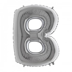 PALLONE MYLAR LETTERA B 40 102cm SILVER