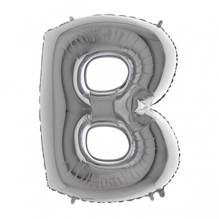 PALLONE MYLAR LETTERA B 40 102cm SILVER