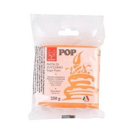 PASTA DI ZUCCHERO POP 250gr ARANCIO PASTELLO