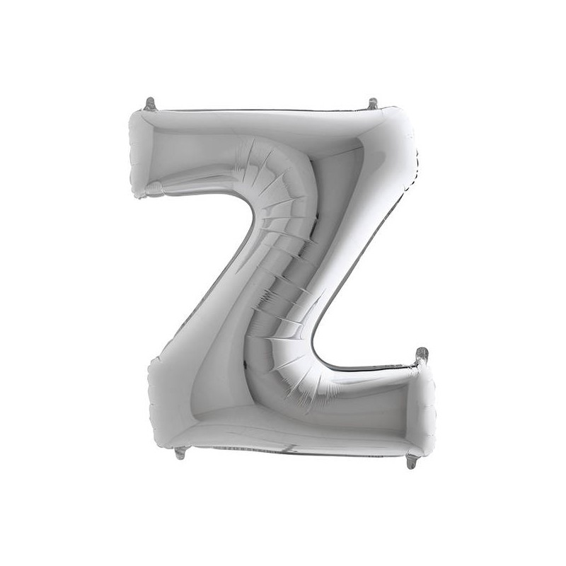 PALLONE MYLAR LETTERA Z 40 102cm SILVER